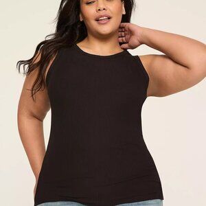 Black Lane Bryant Pretty & Perfect Ribbed Tank - Sz 18/20